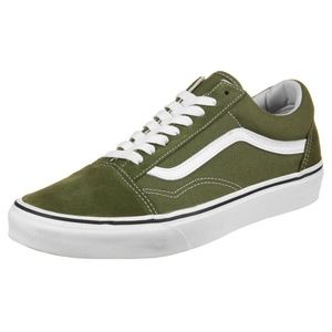 NWT 5.5 VANS Old Skool Olive Green Canvas & Suede Lace Up Low Top Sneaker Shoe